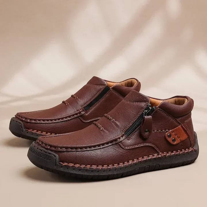 Último día con 40% de descuento 【38-48】Mocasines de conducción para hombre hechos a mano en piel – Puntera ancha, soporte para el arco