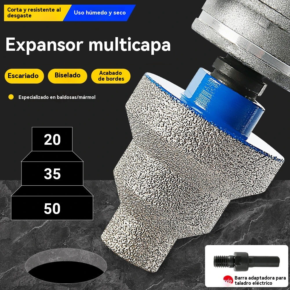 🔥⚒️Escariador de agujeros estilo pagoda, ✅Perforación/escariado/biselado✅Diseño escalonado, taladro multiusos