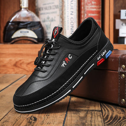 【39-48】Los zapatos de negocios casuales para hombre están hechos de cuero impermeable y resistente a las manchas con una suela suave para un uso cómodo.
