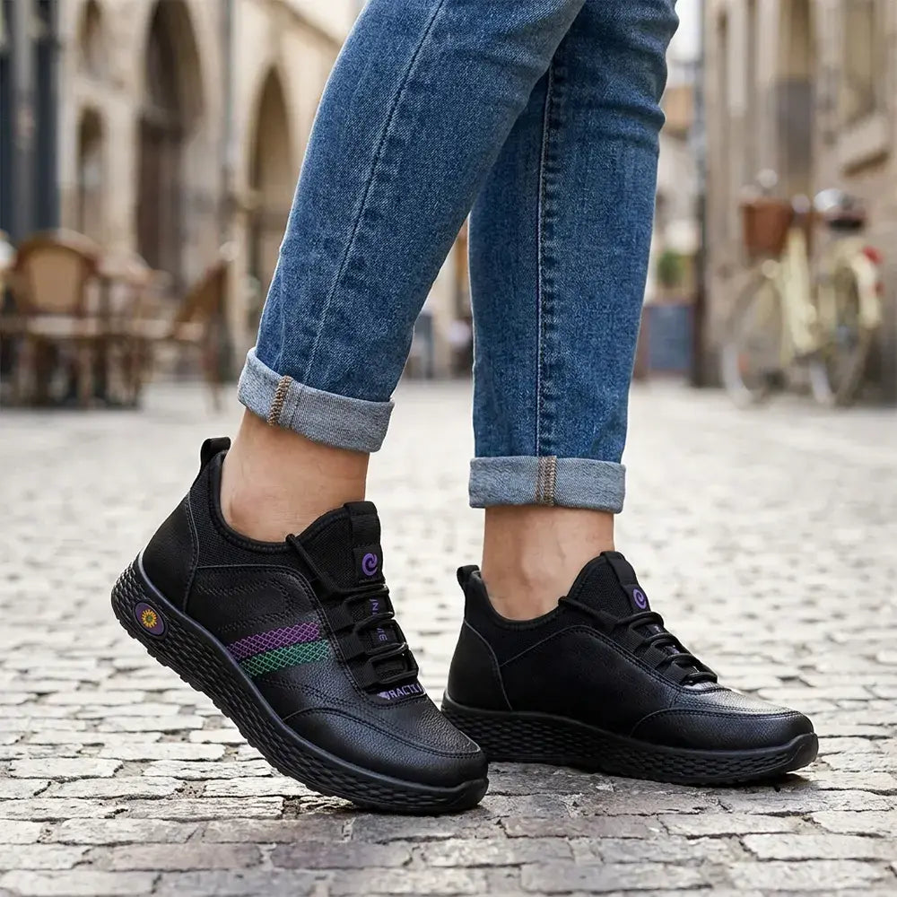 ❤¡Rebajas a mitad de precio!❤ | Zapatos de cuero impermeables y antideslizantes para mujer, zapatos casuales con suelas gruesas y amortiguación para otoño.