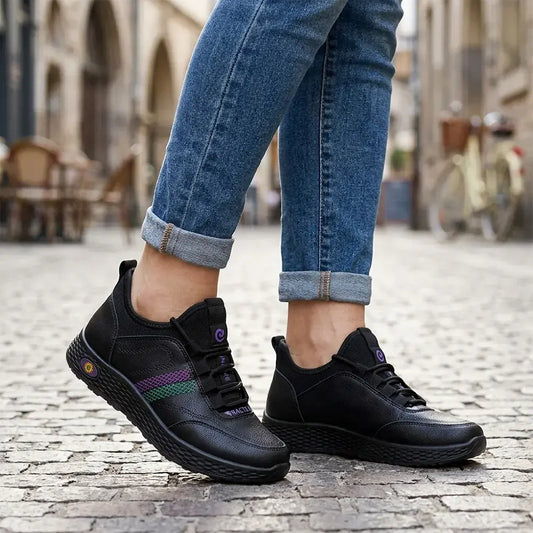 ❤¡Rebajas a mitad de precio!❤ | Zapatos de cuero impermeables y antideslizantes para mujer, zapatos casuales con suelas gruesas y amortiguación para otoño.