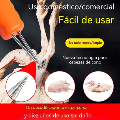 🐓🦆 Desplumadora eléctrica portátil para pollos, patos, gansos y aves de corral (carga USB)