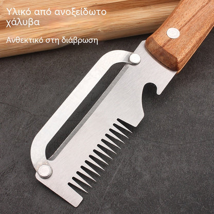 ✅Αγοράστε 1 και πάρτε 1 δωρεάν (2 είδη) 🧅🔪 Πολυλειτουργικός αποφλοιωτής κουζίνας 3 σε 1: Ξεφλουδίστε, κόψτε και ανοίξτε μπουκάλια! 🔥