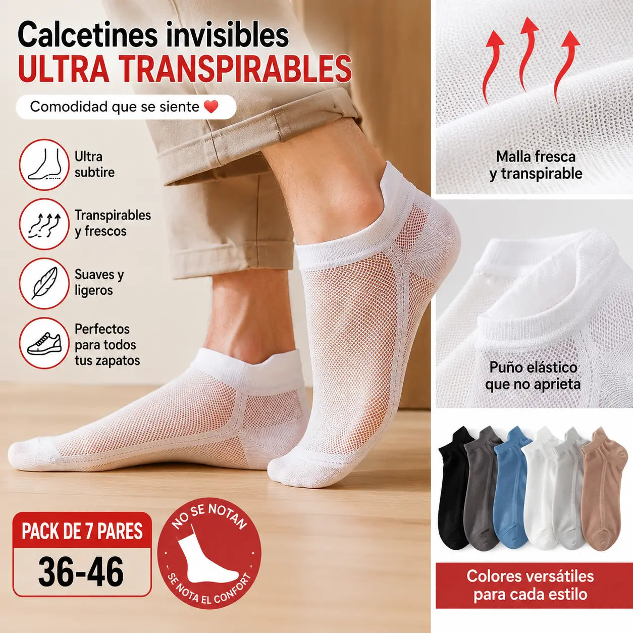 🧦🧦【10 pares 25 euros】Calcetines de negocios transpirables, antibacterianos y desodorantes para hombre【36-46】