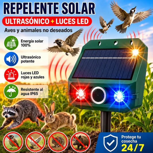🔥【50% de descuento】🔥Repelente solar ultrasónico para animales para exteriores: puede ahuyentar pájaros y animales.
