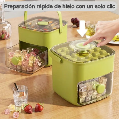 🧊 Bandeja para cubitos de hielo 2026 con tapa: hacer hielo es fácil.