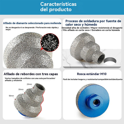 🔥⚒️Escariador de agujeros estilo pagoda, ✅Perforación/escariado/biselado✅Diseño escalonado, taladro multiusos