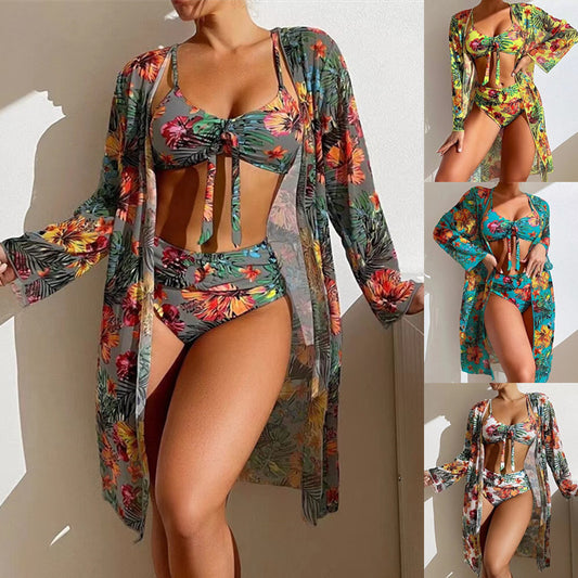 👙【S-2XL】2024 nová módní třídílná sada plavek 3702308