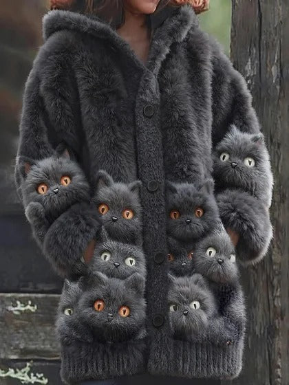 【S-5XL】 Imádnivaló plüss kabát kapucnival és polár béléssel.4197501