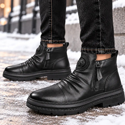 🔥🔥Un par puede durar unos 3 años⏳【39-44】Nuevas botas de cuero para hombre, piel de vacuno de alta calidad, hechas a mano.