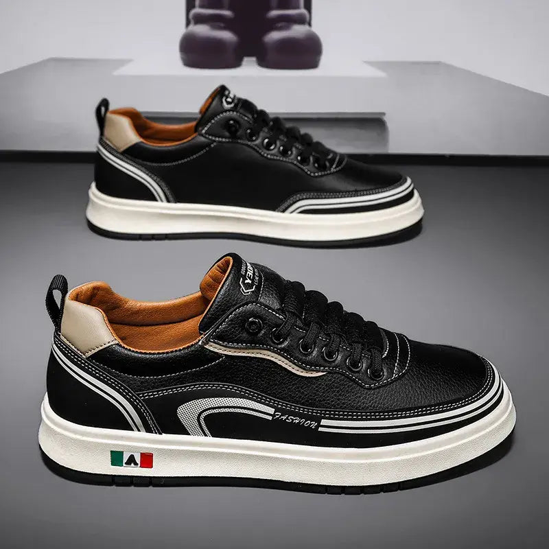 🔥【39-46】Zapatillas deportivas de piel resistentes al agua y a la suciedad con suelas suaves para una máxima comodidad.