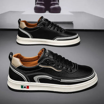 🔥【39-46】Zapatillas deportivas de piel resistentes al agua y a la suciedad con suelas suaves para una máxima comodidad.