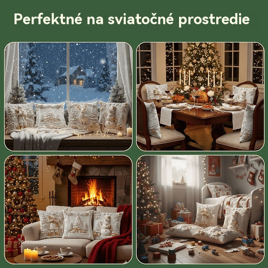 🎅Karácsonyi akció 49% kedvezmény🎄Karácsonyi témájú párnahuzat 【4 darabos szett】