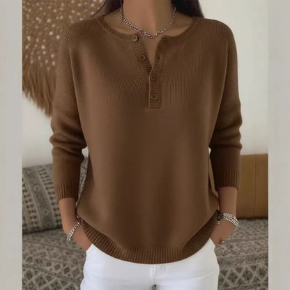 🌷【S-3XL】Női egyszerkeszű V-faszkú pulóver, laza és casual stílusú_4186086