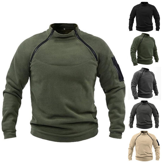 🧔‍♂️【S-4XL】Pánské podzimní a zimní teplé outdoorové tričko s dlouhým rukávem_3791265