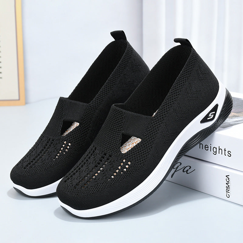 【35-40】 cómodos zapatos antideslizantes transpirables para personas de mediana edad y ancianos