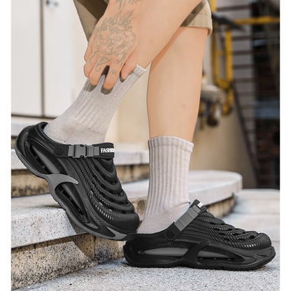 👟50% DE DESCUENTO🌬️Sandalias multiusos 2 en 1 para hombre: suela gruesa de EVA, antideslizante y extremadamente ligeras y transpirables🏃‍♂️