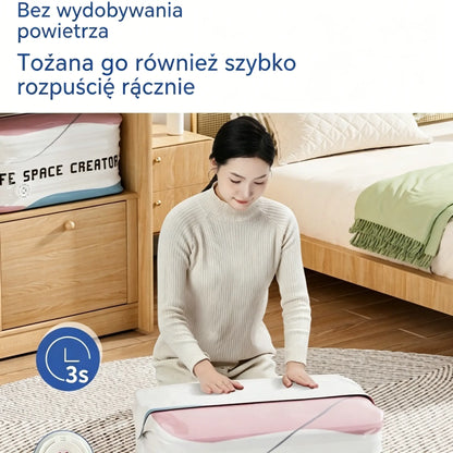 👕📦【Zestaw 5 sztuk!】Worki próżniowe do kompresji ubrań, nie wymagają pompki | Dwuwarstwowy pasek uszczelniający o pogrubionej konstrukcji zapobiegający pękaniu i przeciekaniu.