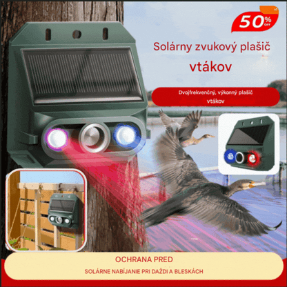 🔥【Compre uno y llévese otro gratis】🔥Repelente solar ultrasónico para animales para exteriores: puede ahuyentar pájaros y animales.