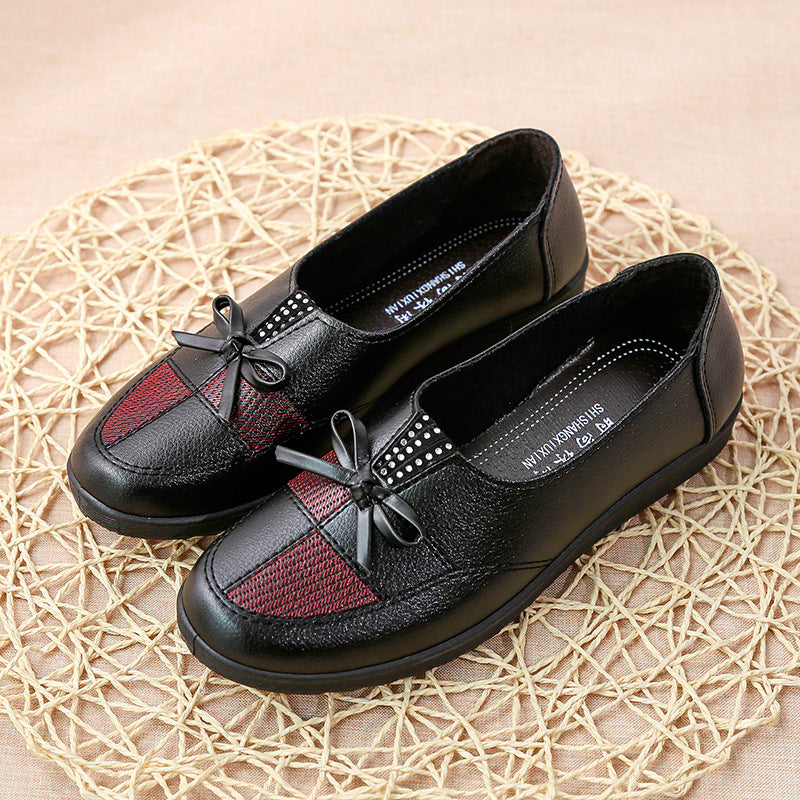 👡【35-41】Nová módní měkká kožená ležérní plochá obuv