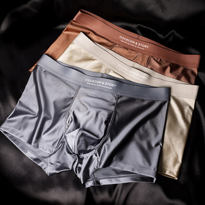 🔥😎 -50% Most! 10A antibakteriális férfi boxer – jégselyem, varrás nélküli, luxus szatén, kényelem egész nap
