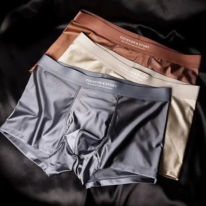 🔥【Sada 6 kusů】S-3XL😎【50% SLEVA】Pánské antibakteriální boxerky 10A — prodyšné, měkké, bezešvé, ledové hedvábí, luxusní satén.