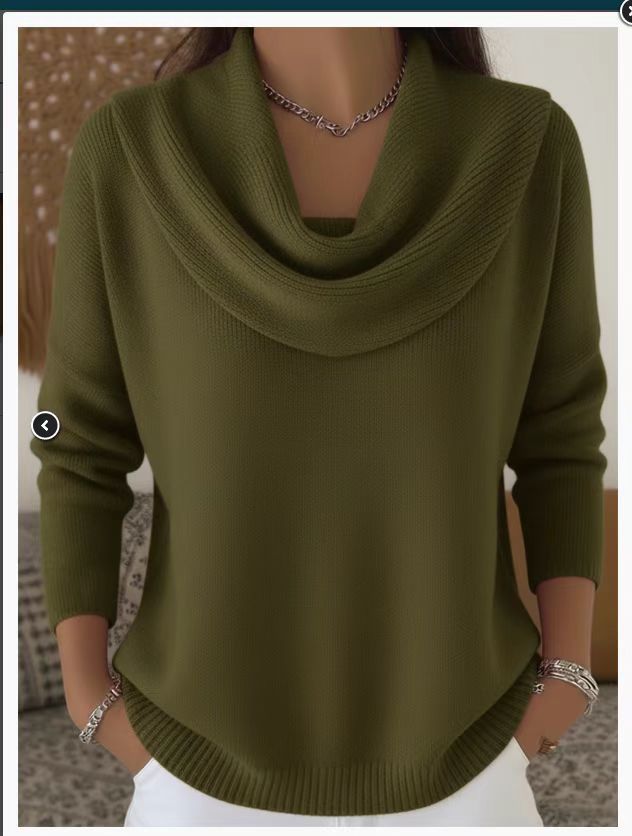 🔥【S-3XL】Nowy sweter z długim rękawem w jednolitym kolorze na jesień/zimę_4187568