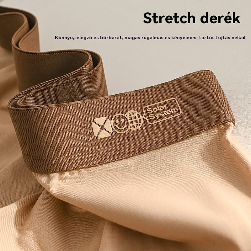 【10 darabos】Férfi tiszta pamutból készült, középderekú, egyszínű boxeralsó