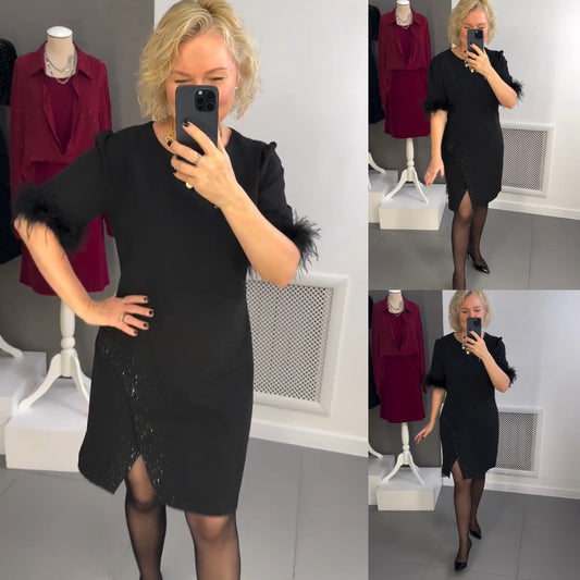 💖【S-5XL】💖Wysokiej jakości stylowa sukienka w nowym stylu na jesień i zimę_4194105