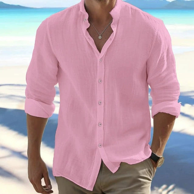 🔥【M–5XL】Camisa de hombre transpirable de algodón y lino: cómoda, ligera y de corte holgado. 4290451