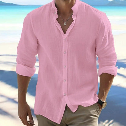 🔥【M–5XL】Camisa de hombre transpirable de algodón y lino: cómoda, ligera y de corte holgado. 4290451