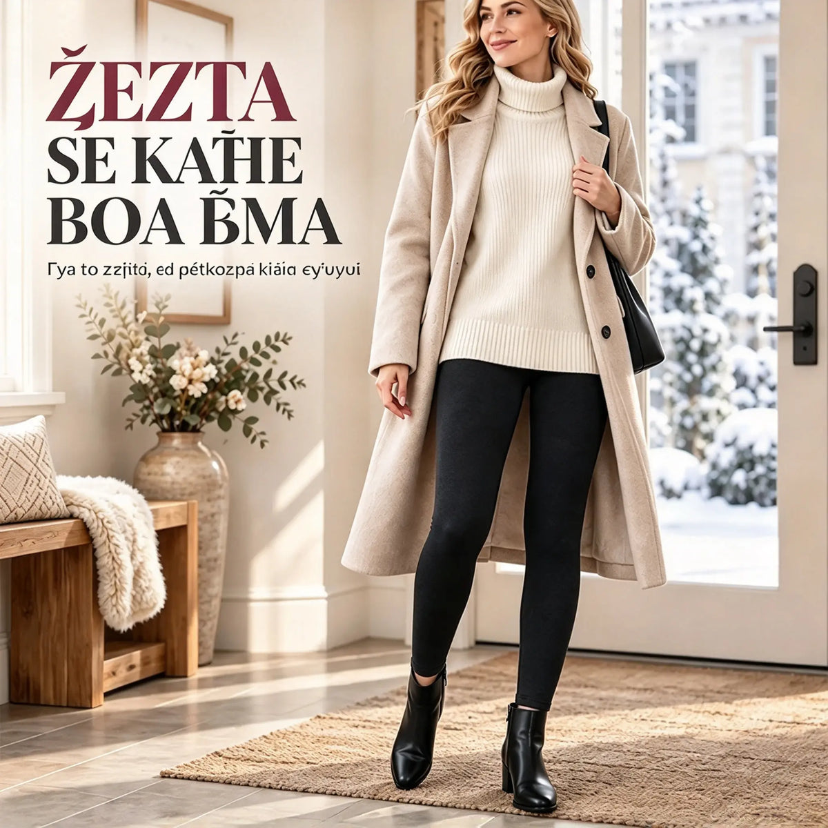 🔥Σετ 2 τεμαχίων【S-5XL】Κασμιρέν κολάν θερμικό με ψηλή μέση 2026 για φθινόπωρο και χειμώνα