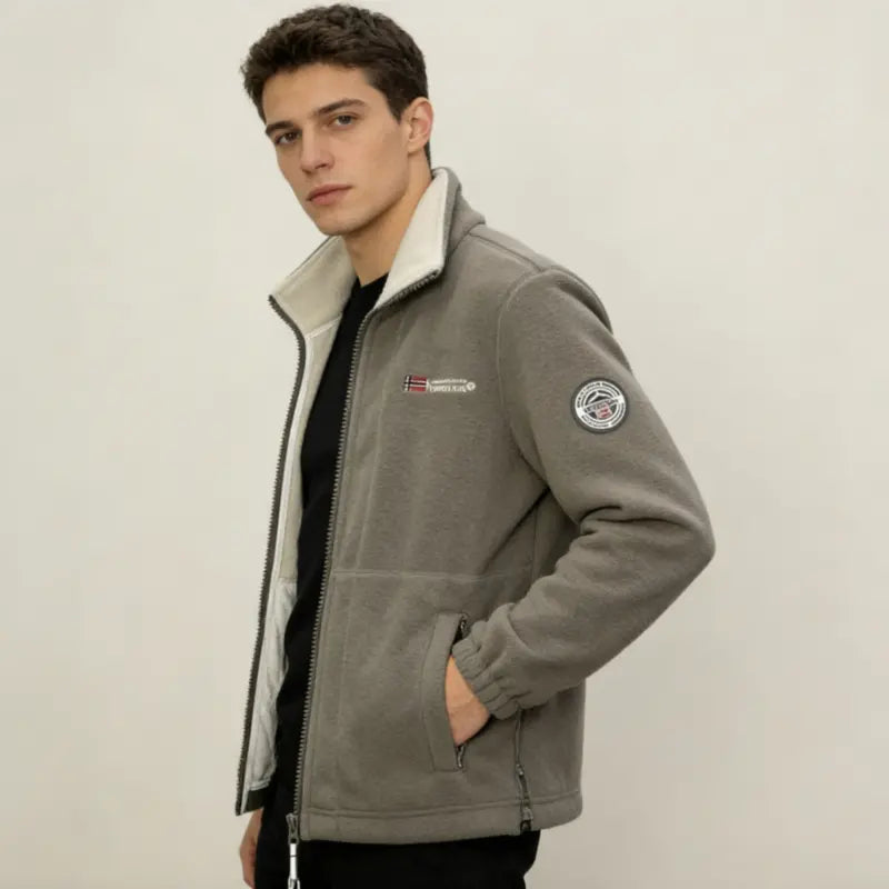 Abrigo grueso de lana para hombre con forro de felpa, talla grande, cálido y cómodo para otoño e invierno.