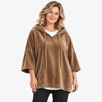 【S-5XL】Sudadera con capucha y corte holgado con bajo acanalado – Otoño/Invierno 2026
