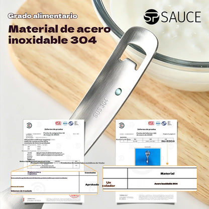 🔥50% de descuento🔥🥄Cuchara y colador multifuncional de acero inoxidable 304