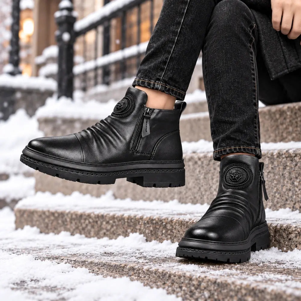 🔥🔥Un par puede durar unos 3 años⏳【39-44】Nuevas botas de cuero para hombre, piel de vacuno de alta calidad, hechas a mano.