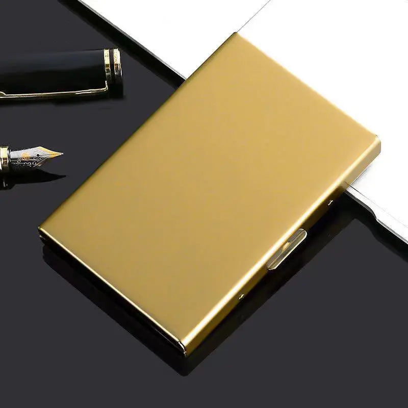 🛡️✨ Tarjetero Metálico de Acero Inoxidable con Protección RFID – Cartera de Tarjetas Antidesmagnética, Pequeña y Portátil 💳