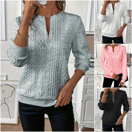 🎀🎀【Prodává se jako housky na krámě】🌸🌸🌸2024 Ležérní prošívaná mikina na zip pro evropské a americké ženy. 3777964