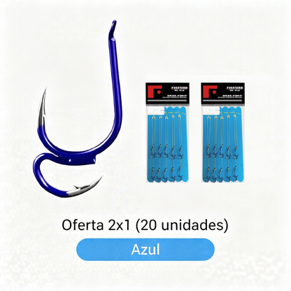 🔥 Compra 1 y llévate 1 gratis ❤️‍🔥 (20 unidades)Anzuelos de Pesca Dobles Clásicos Ultra Afilados