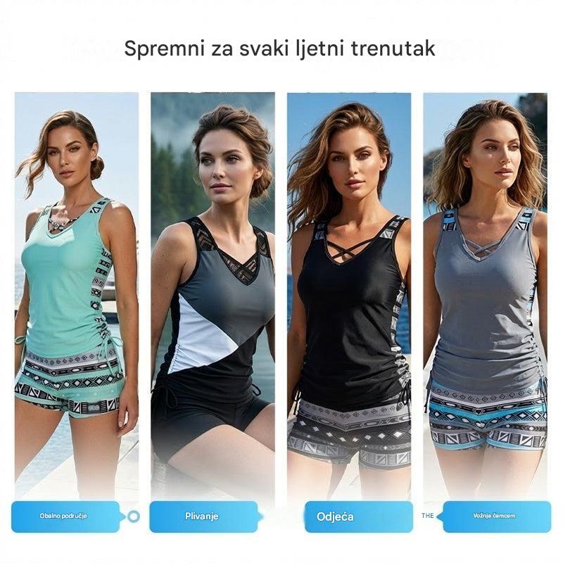🔥【S-3XL】Žhavý výprodej🔥Nové dámské dvoudílné plavky s potiskem