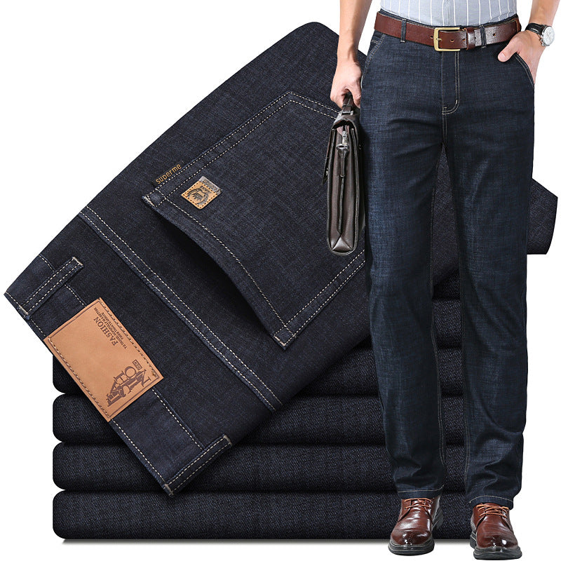 🔥🔥【60-110 kg】👖👖 Vaqueros de hombre, rectos, informales, versátiles, en tallas grandes