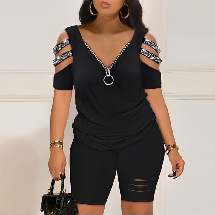 【30% OFF】【S-2XL】Dámský pohodlný a sexy dvoudílný oblek