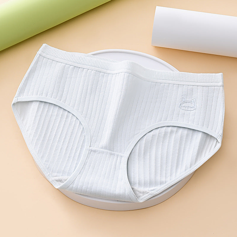 (7 sztuk) Wygodne i proste antybakteryjne majtki damskie z wysokim stanem