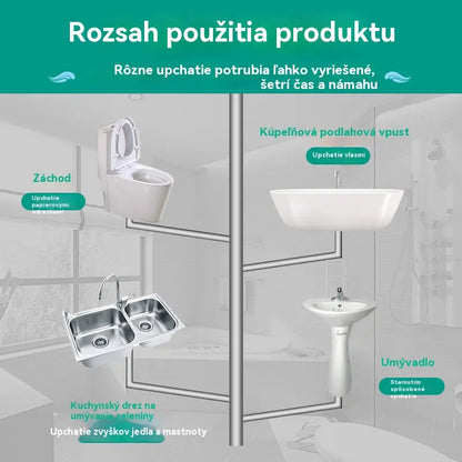 🔥【Kúpte 3, získajte 3 zadarmo】6 balení za 24 € 💪Silný prostriedok na odstraňovanie upchatia a korózie potrubí, vhodný na rozpúšťanie olejových škvŕn v toaletách, podlahových odtokoch, kanalizácii a kuchyniach