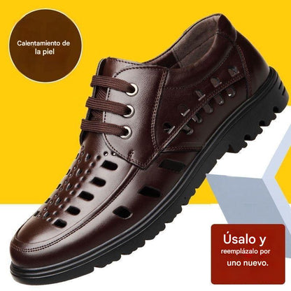 🏝️🔥Rebajas de verano【Tallas 38-44】Nuevas sandalias de cuero transpirables para hombre 2026