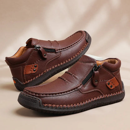 Último día con 40% de descuento 【38-48】Mocasines de conducción para hombre hechos a mano en piel – Puntera ancha, soporte para el arco