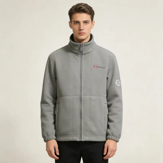 Abrigo grueso de lana para hombre con forro de felpa, talla grande, cálido y cómodo para otoño e invierno.
