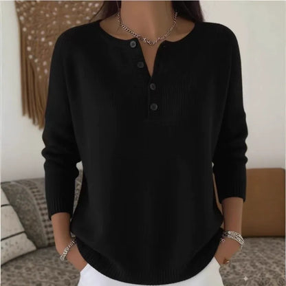 🌷【S-3XL】Női egyszerkeszű V-faszkú pulóver, laza és casual stílusú_4186086