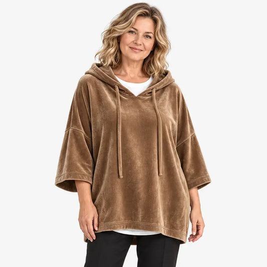 【S-5XL】Sudadera con capucha y corte holgado con bajo acanalado – Otoño/Invierno 2026