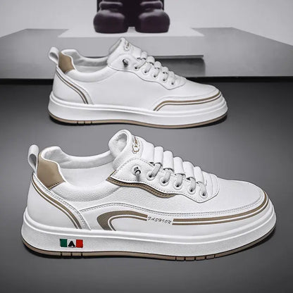 🔥【39-46】Zapatillas deportivas de piel resistentes al agua y a la suciedad con suelas suaves para una máxima comodidad.